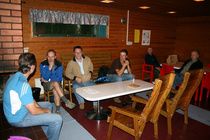 Rupattelua Könkkölän saunan takkahuoneessa